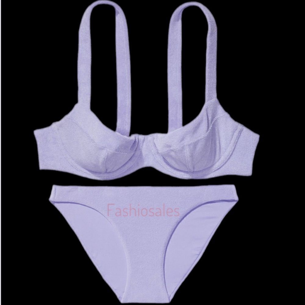 Victorias Secret Set Wicked Push Up without padding terry Bikini Top & Bottom